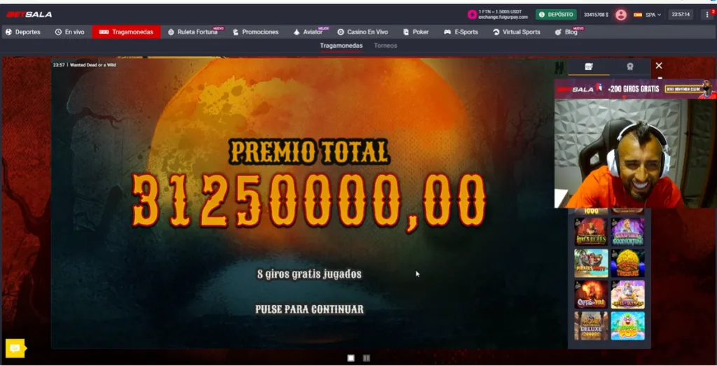 La alegría de Vidal por ganar tal millonaria cifra (Betsala)