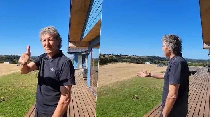 Morón disfrutando el paisaje en Chiloé