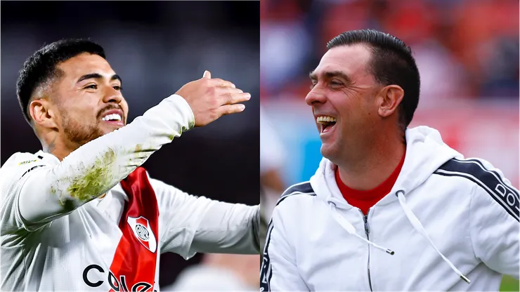 Paulo Díaz y Pablo Guede recrearon el Abrazo de Maipú, pero en el Monumental de River, sin cañonazos de fondo y sin ganarle a un ejército realista.