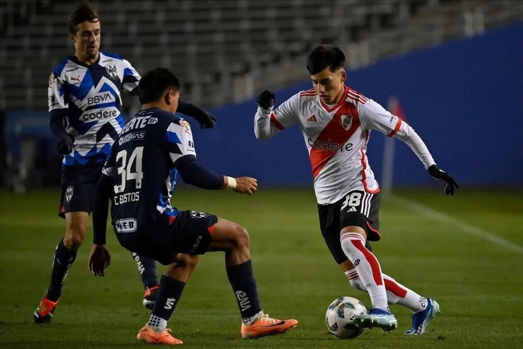 Ian Subiabre tuvo minutos ante Pachuca en un amistoso jugado en Estados Unidos. (Foto: River Plate).