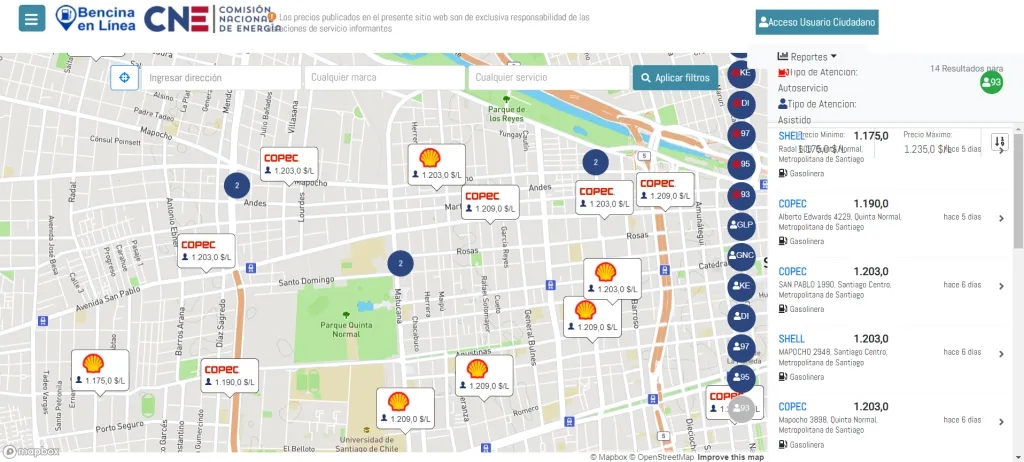 (Foto: www.bencinaenlinea.cl)