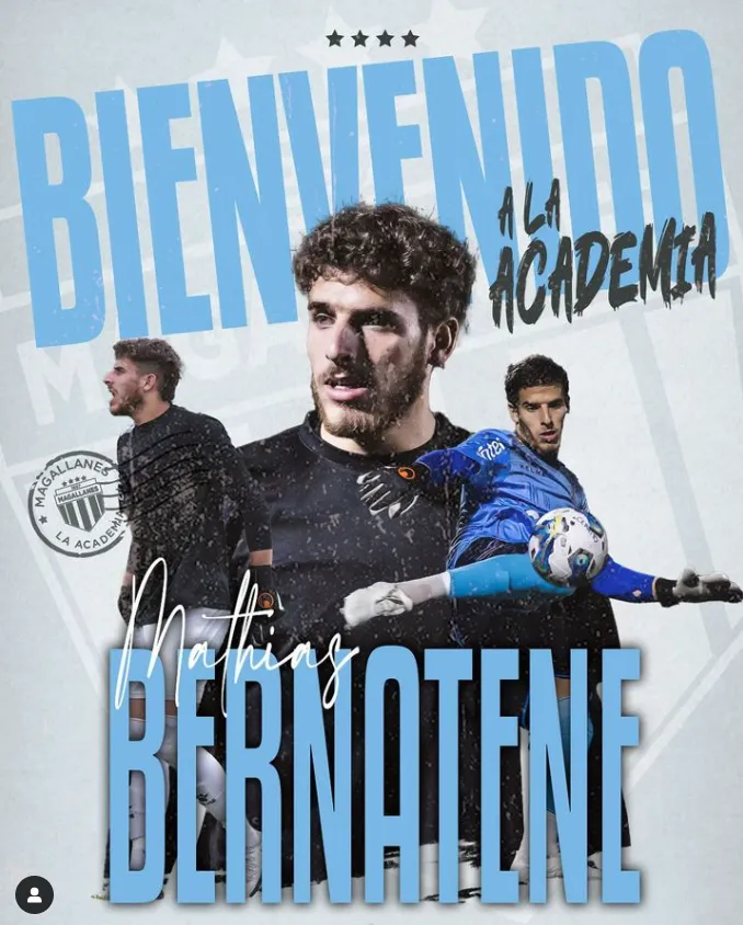 Mathias Bernatene será el arquero de Magallanes en 2024. (Foto: Club Magallanes).