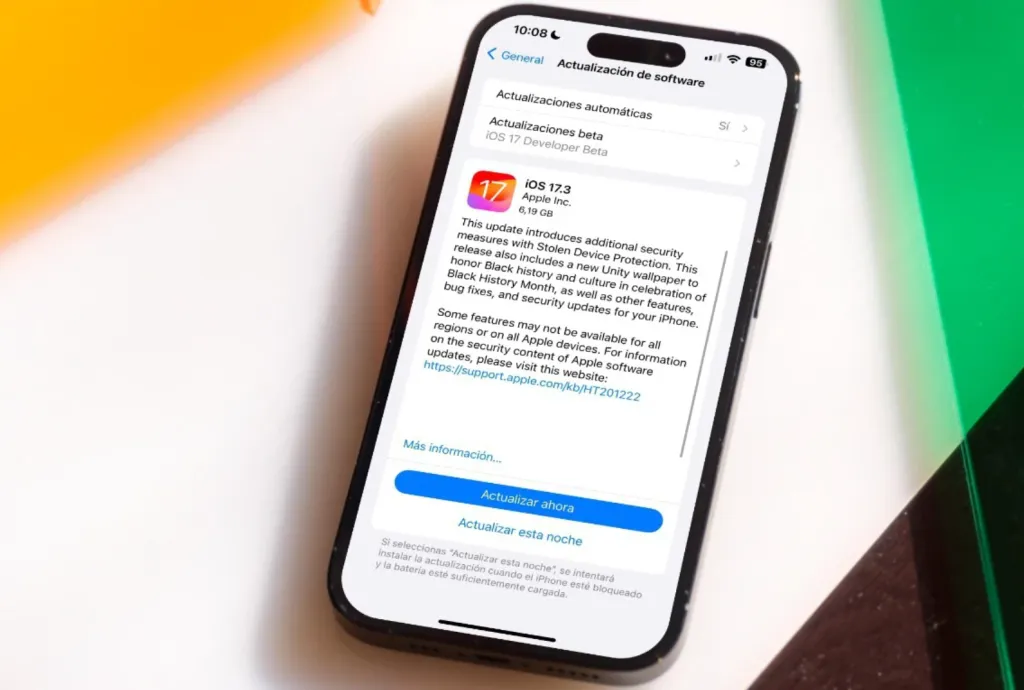 Nueva actualización de iPhone iOS 17.3