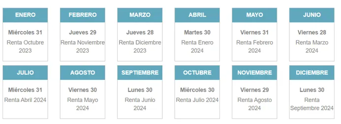 Calendario de pagos BTM 2024 – Sence.