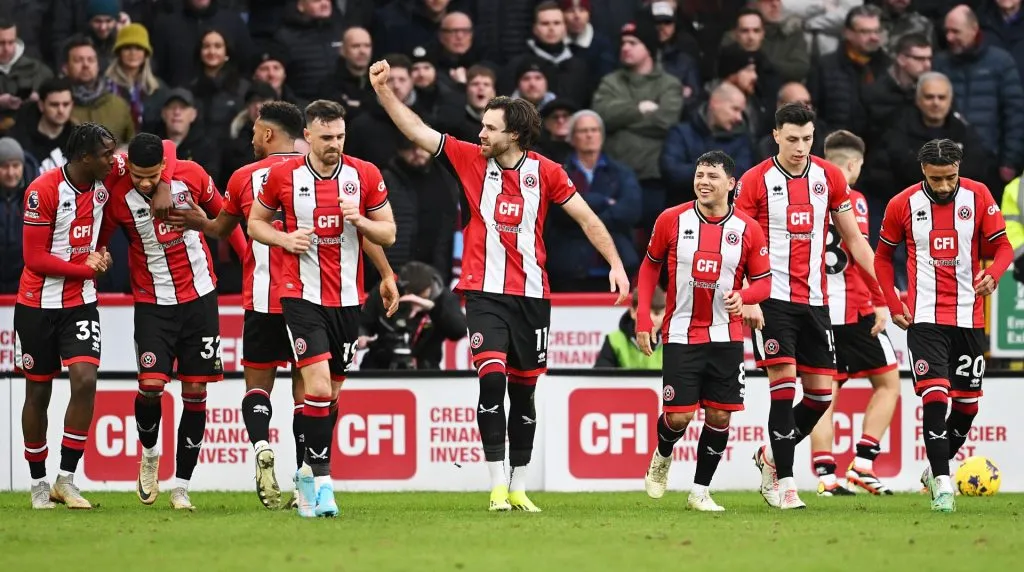 Ben Brereton se demoró apenas un partido y medio en anotar su primer gol en el Sheffield United. | Foto: Getty Images.