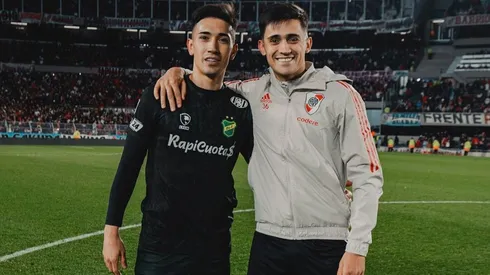 Santiago Solari posa con su hermano Pablo. Ahora ambos jugarán en clubes grandes de Argentina.