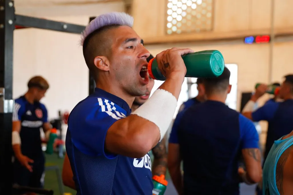 Leandro Fernández, otro jugador de la U que pasó por el test de sudoración. (Fotos: Gatorade).