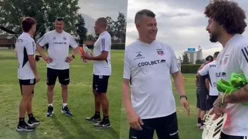 Almirón tuvo su primer encuentro con varios jugadores de Colo Colo.