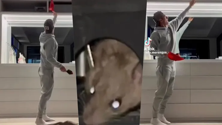Toni Kroos se grabó mientras intentaba sacar a una rata de su casa.