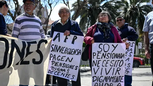 Manifestación hasta el Congreso en apoyo a la reforma de pensiones, que incluye la medida del 6% adicional (18 de octubre de 2023)