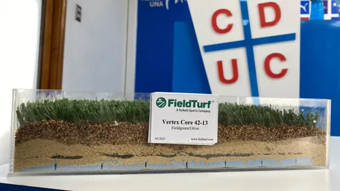 La UC mostró cómo será el nuevo césped del Estadio San Carlos de Apoquindo.