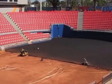 Brutal cambio: Court Central del Nacional avanza para Copa Davis