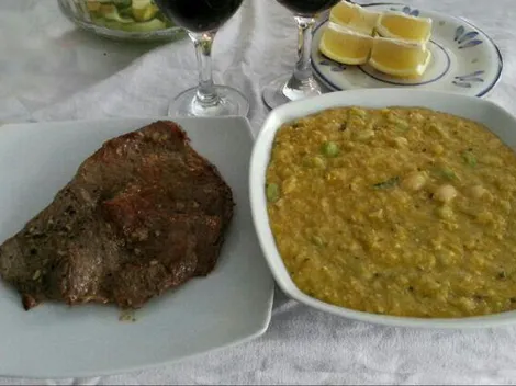 Receta de porotos con mazamorra