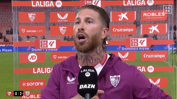 Sergio Ramos estalló contra un hincha en plena entrevista