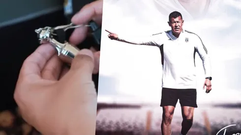 En su video de presentación, Colo Colo le colgó a Jorge Almirón la Copa Libertadores junto a su silbato.