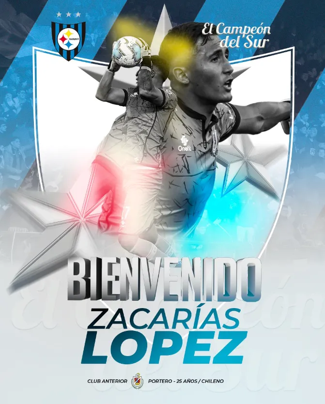 La gráfica de bienvenida de Zacarías López. (Foto: Huachipato).