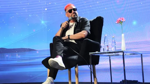 Alex Ortíz durante su conferencia de prensa previa a Viña 2024