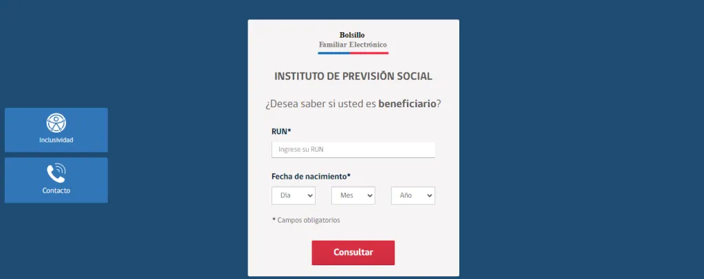 Consulta con tu RUT y fecha de nacimiento la fecha y monto del Bolsillo Familiar de Marzo. (Foto: consulta.consultabolsillo.cl)