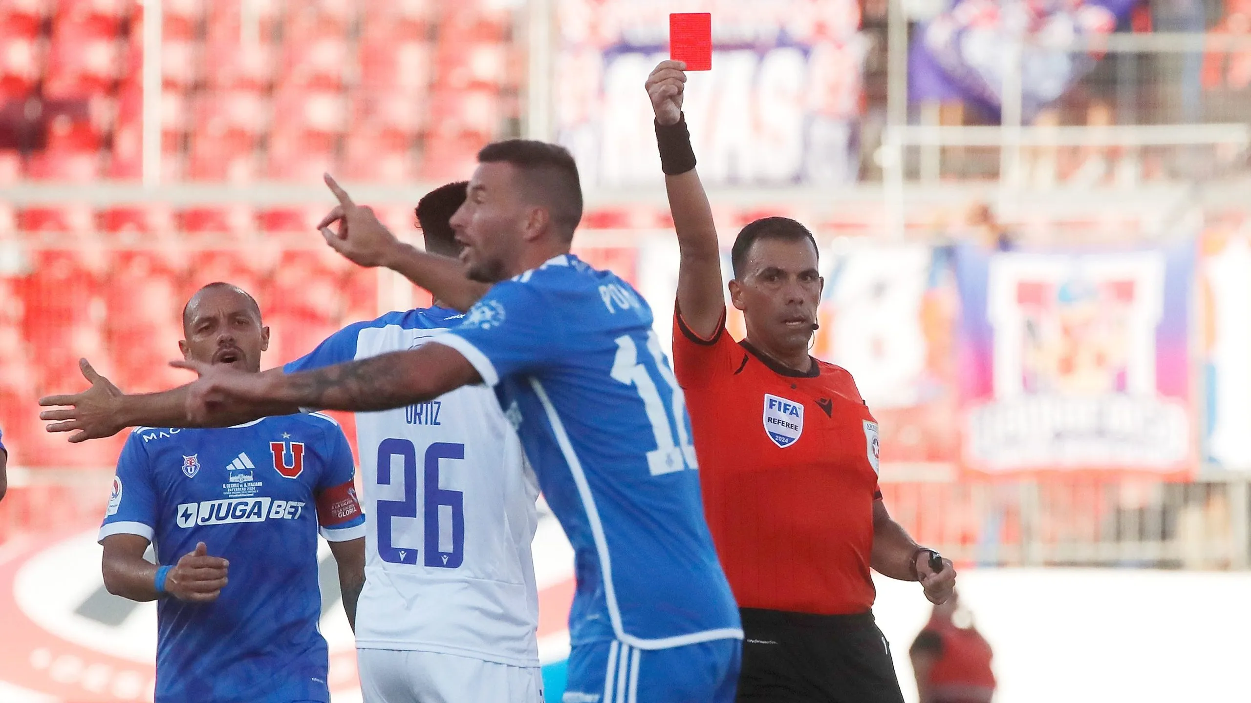 La expulsión contra Audax Italiano marcó al delantero.