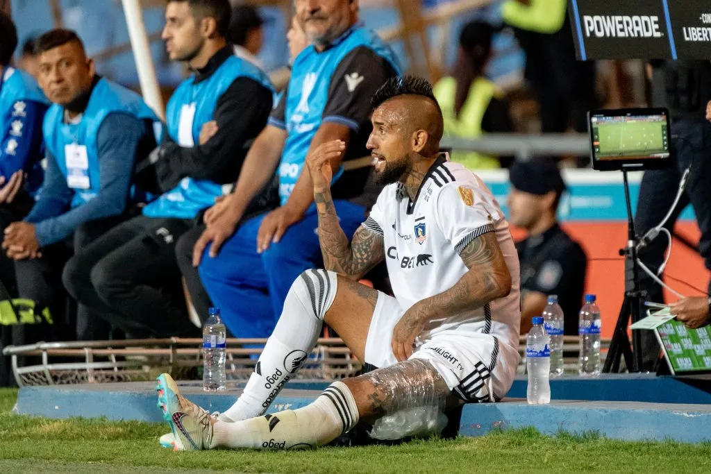 Así quedó Arturo Vidal tras el partido ante Godoy Cruz, aunque fue todo desgaste de partido y ninguna complicación grave. (Foto: Guille Salazar | RedGol).