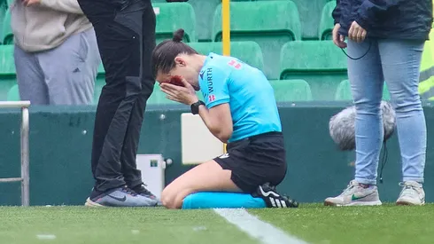 Guadalupe Porras sufrió un fuerte choque con un camarógrafo y debió ser trasladada a un centro médico.