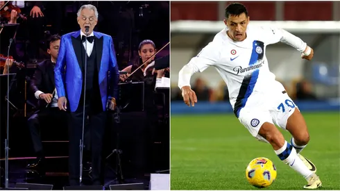 Andrea Bocelli exhibió su fanatismo por el Inter de Milán en Viña 2024.