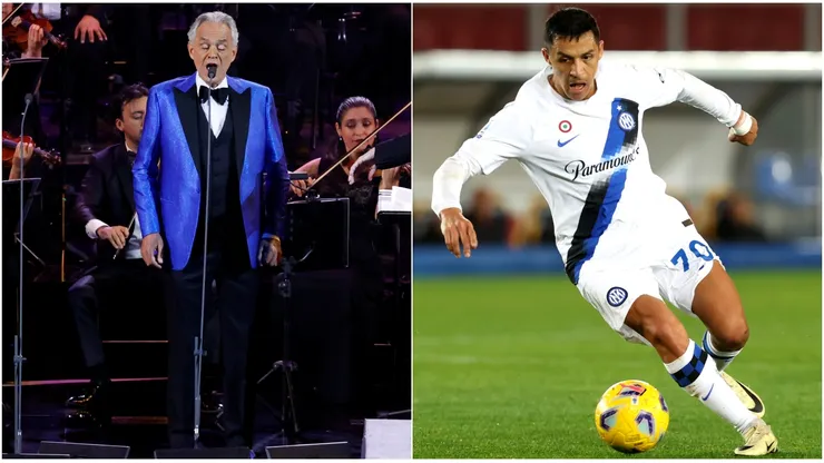 Andrea Bocelli exhibió su fanatismo por el Inter de Milán en Viña 2024.