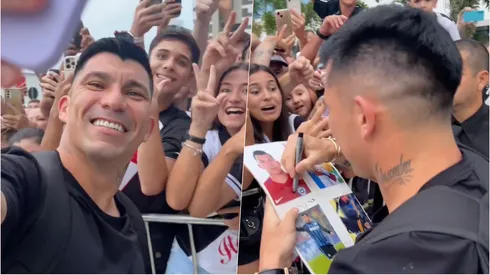 Medel es tratado como un ídolo en Brasil