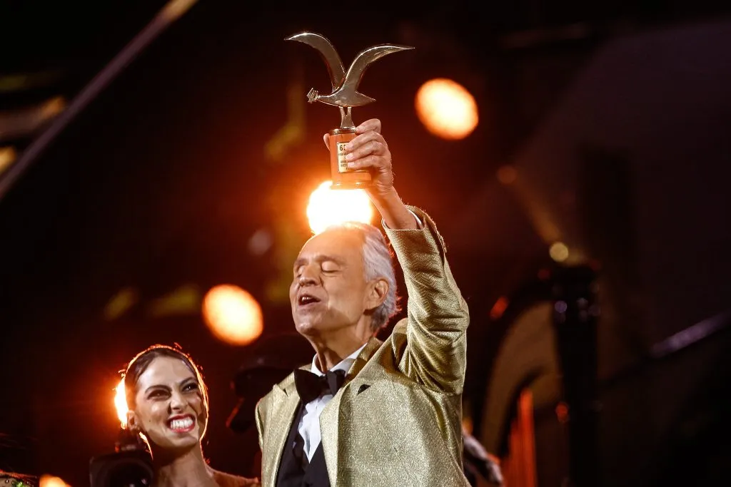 Andrea Bocelli se llevó la Gaviota de Plata y de Oro. Imagen: Agencia Uno.