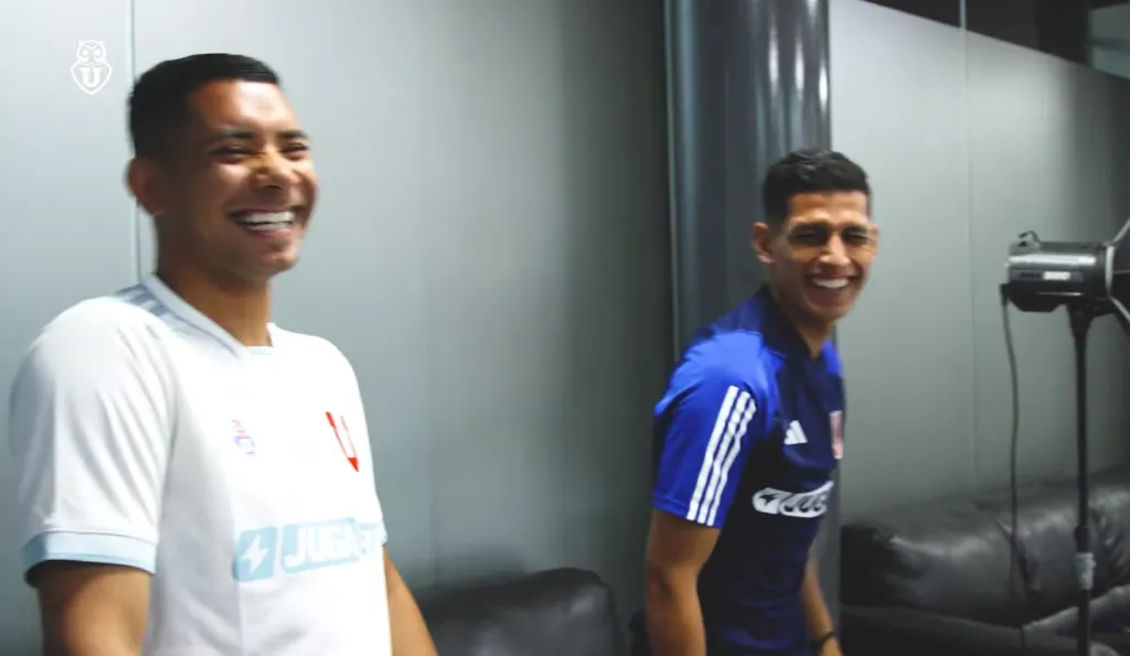 El Chorri Palacios e Israel Poblete gozaron de lo lindo en la sesión. (Captura: U. de Chile).