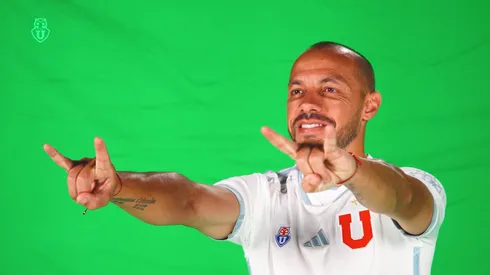 Marcelo Díaz fue protagonista en la jornada fotográfica que tuvo Universidad de Chile.