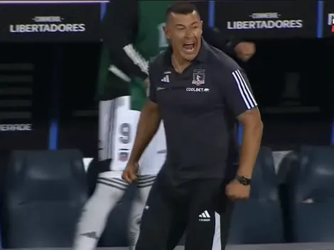El eufórico festejo de Almirón en el gol de Colo Colo