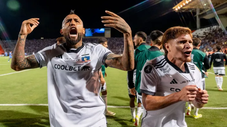 Así gritó Arturo Vidal el gol de Bolados que tiene en ventaja a Colo Colo. (Guille Salazar | RedGol).