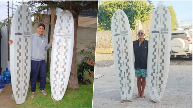 La basura que fue recolectada en distintas playas de Chile se transforman en playas de surf.