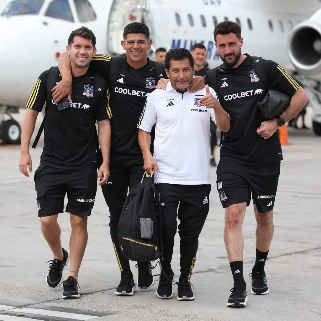 Colo Colo llegó este miércoles a Argentina para su duelo con Godoy Cruz. Foto: Comunicaciones Colo Colo.