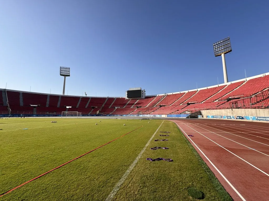 Los azules preparan su fiesta para el sábado en el Estadio Nacional. Foto: U. de Chile