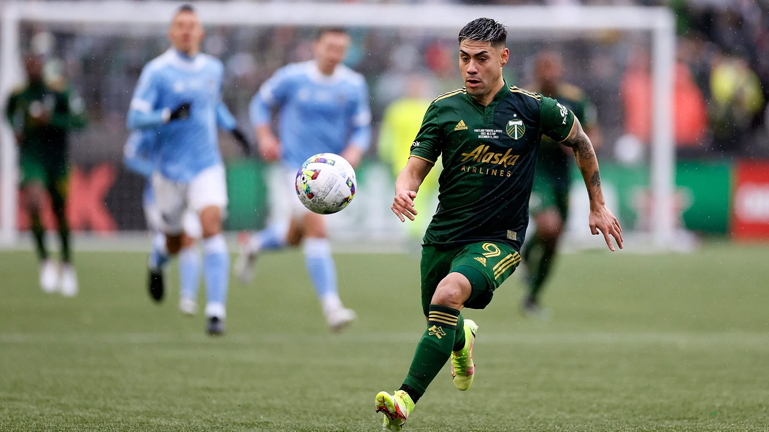 Felipe Mora en el partido entre Portland Timbers y New York City (Getty Images)