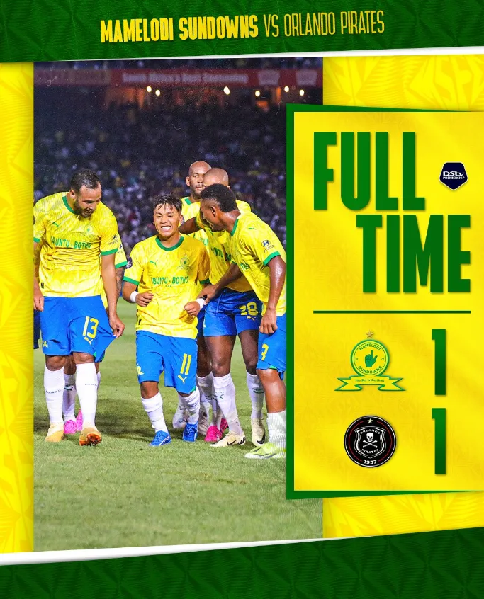 Marcelo Allende fue protagonista de la gráfica del final del partido. (Captura: Mamelodi Sundowns).