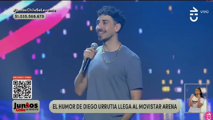 El comediante estuvo presente en el evento Juntos Chile se levanta.