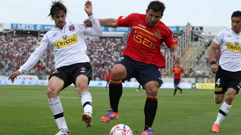 Emiliano Vecchio en su paso por Unión Española enfrentó a Colo Colo.