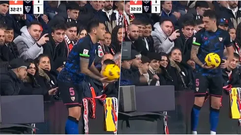 El momento en que Lucas Ocampos recibe el "Jarita" en España.