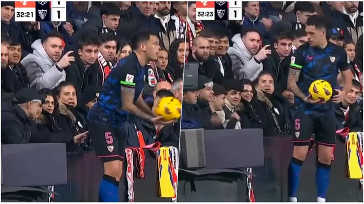 El momento en que Lucas Ocampos recibe el "Jarita" en España.