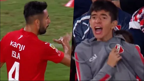 Isla mandó a callar a un joven hincha de Independiente