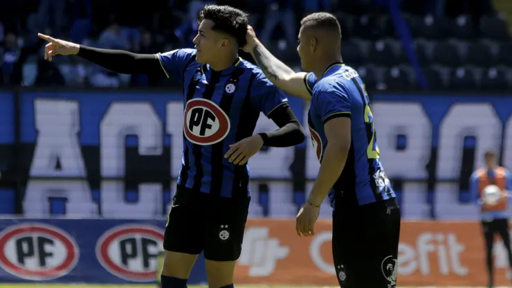 Gutiérrez y Roco defendiendo a Huachipato contra la U