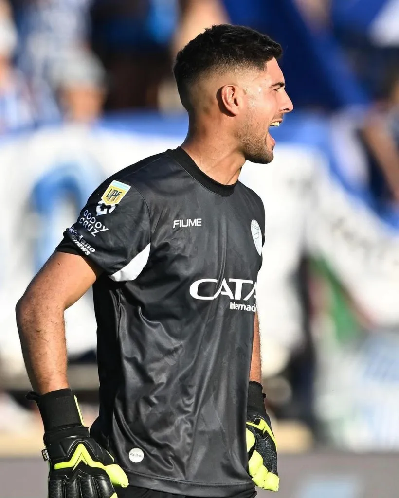 Franco Petroli, el portero de Godoy Cruz que todavía no recibe goles en la Copa de la Liga Argentina. (Foto: Godoy Cruz).