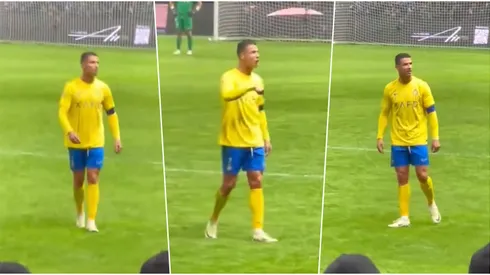 CR7 furioso con los hinchas del Al Hilal.