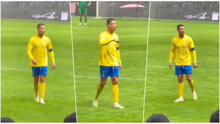 CR7 furioso con los hinchas del Al Hilal.