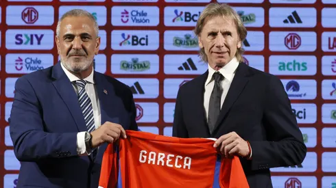Ricardo Gareca en la presentación que tuvo como DT de la Roja.