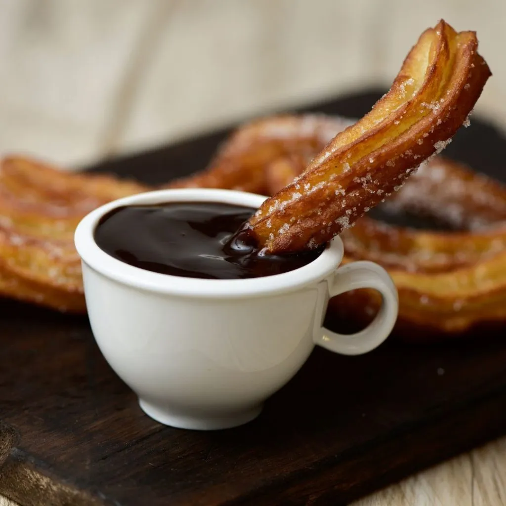 Chocolate caliente para churros
