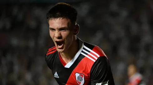 Mastantuono grita con el alma su primer gol en River Plate